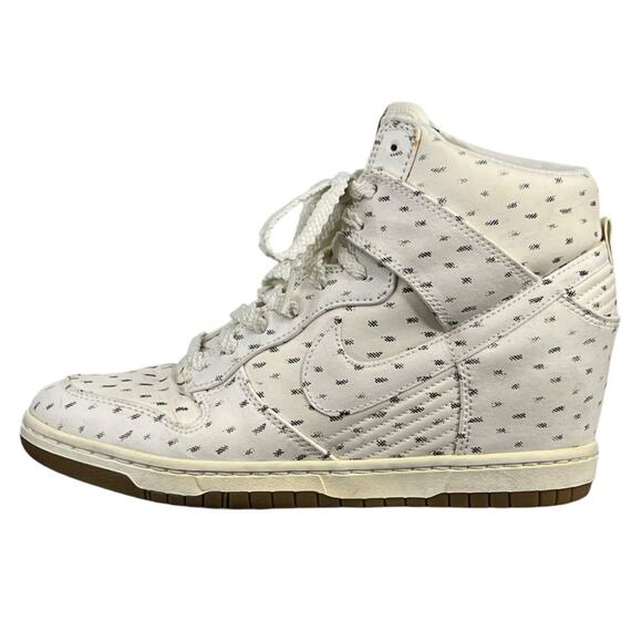 Nike Women’s Dunk Sky Hi Cream White Sail Wedge Sneaker Size US 7.5 - Picture 3 of 11